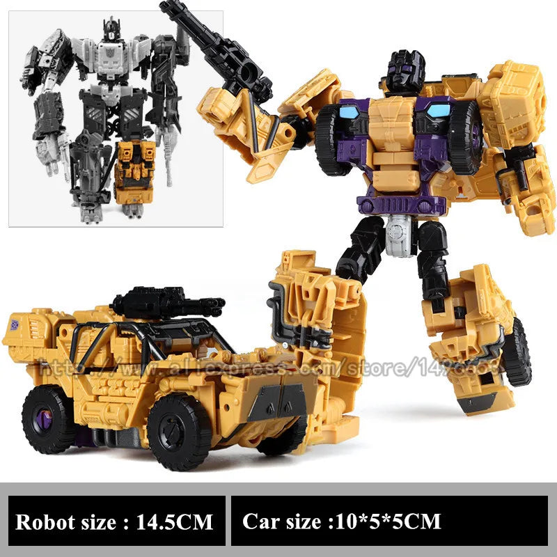 Haizhixing 5 IN 1 Transformation Robot Car Toys Anime Devastator Aircraft Tank Model KO Boys Truck Collection Kid Adult Gift