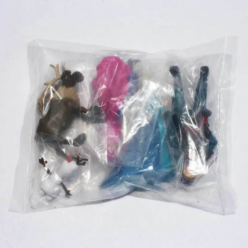 5pcs/Set Frozen The Snow Queen Princess Anna Elsa Action Figure Kristoff Sven Olaf PVC Model Dolls Collection Birthday Gift Toys