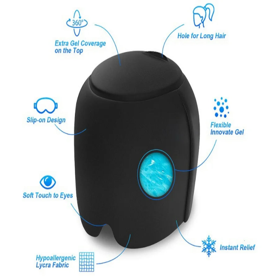 Touca Terapêutica de Gel Premium - Alívio Imediato para Enxaqueca e Estresse