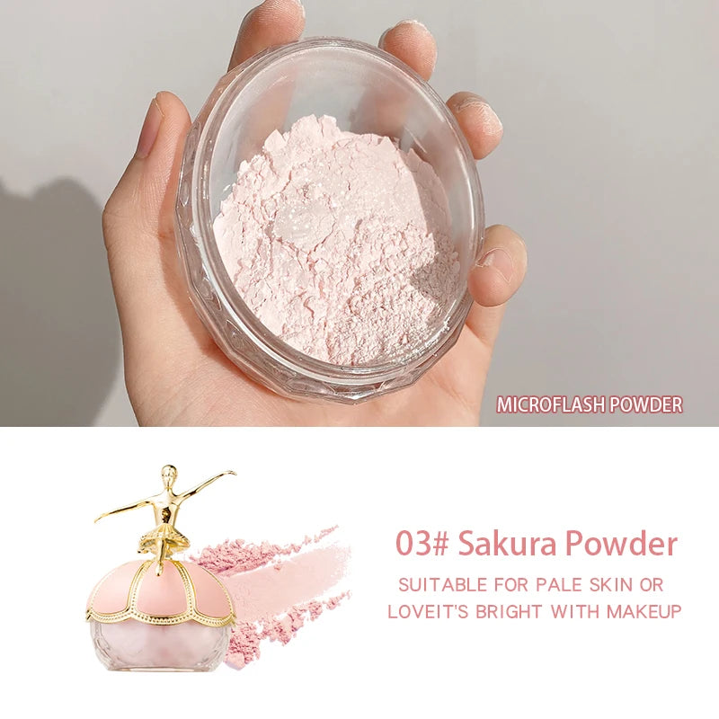 Creative Loose Powder Ballerina Makeup Loose Powder Long-lasting Waterproof Natural Whitening Makeup Matte Invisible Pore gift