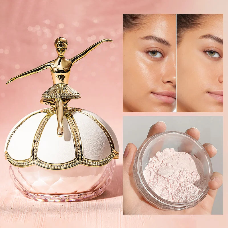 Creative Loose Powder Ballerina Makeup Loose Powder Long-lasting Waterproof Natural Whitening Makeup Matte Invisible Pore gift