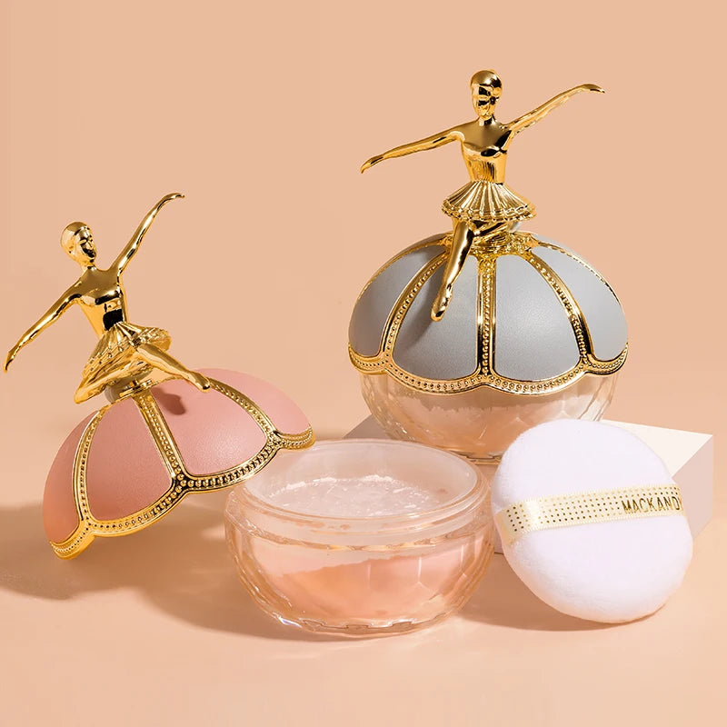 Creative Loose Powder Ballerina Makeup Loose Powder Long-lasting Waterproof Natural Whitening Makeup Matte Invisible Pore gift